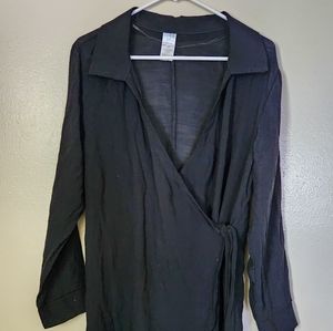 Sexy Swim Cover Longsleeve Black Sheer
